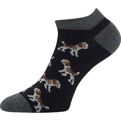 Women's low socks MIKI 03 summer mix WITH DOGS (3 pairs) BOMA 126667 2