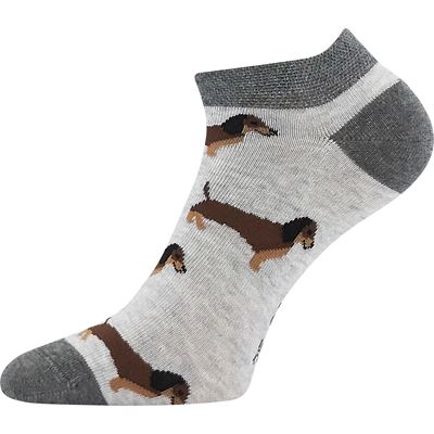 Women's low socks MIKI 03 summer mix WITH DOGS (3 pairs) BOMA 126667 4