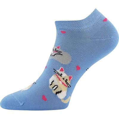 Women's low socks MIKI 04 summer mix WITH CATS (3 pairs) BOMA 126668 3
