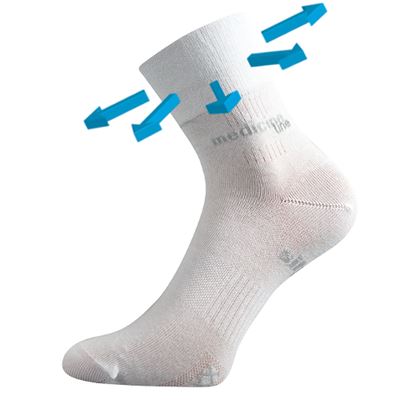 Medicine MISSION socks with soft cuff, WHITE