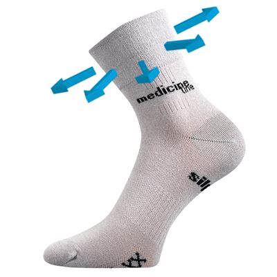 Medicine MISSION socks with soft cuff LIGHT GREY