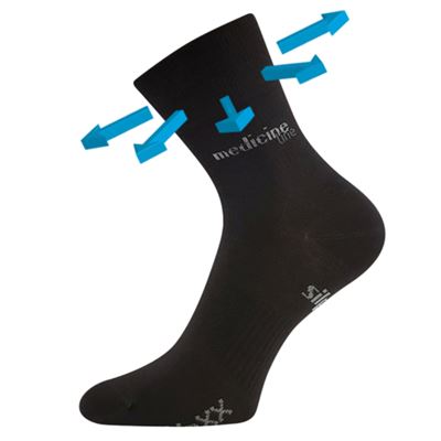 Medicine MISSION socks with soft cuff, DARK GREY