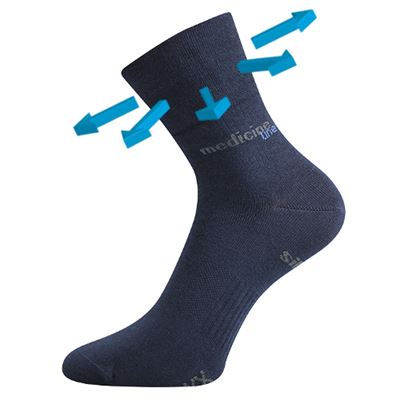 Medicine MISSION socks with soft cuff, DARK BLUE