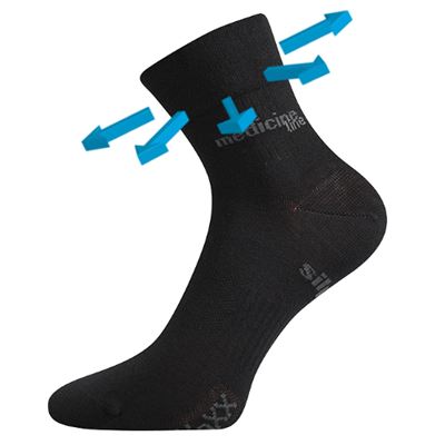 Medicine MISSION socks with soft cuff BLACK