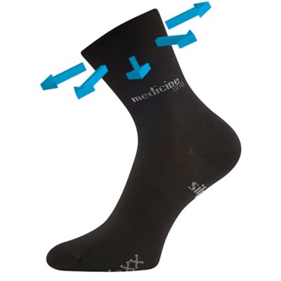 Medicine MISSION socks with soft cuff, DARK GREY