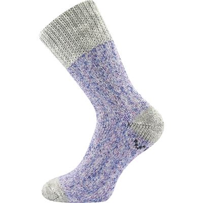 MOLDE thick winter socks, warm with silver ions, BLUE-PINK