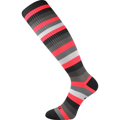 MULTIX compression knee socks, striped neon orange