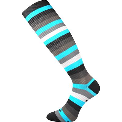 MULTIX compression knee socks, striped neon turquoise