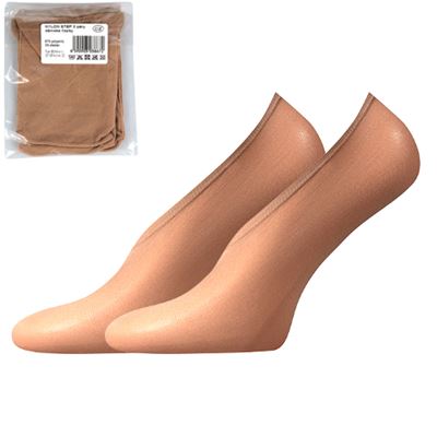 Women's nylon socks NYLON step 20 DEN BEIGE (skin colour) 2 pairs packed only in a bag