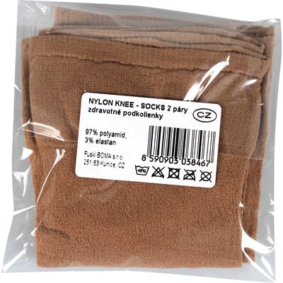 Women's nylon knee-socks NYLON knee-socks 20 DEN BEIGE (skin colour) 2 pairs packed only in a bag
