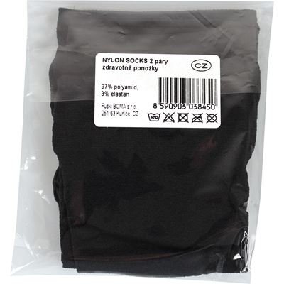Women's nylon socks NYLON socks 20 DEN NERO (black) 2 pairs packed only in a bag