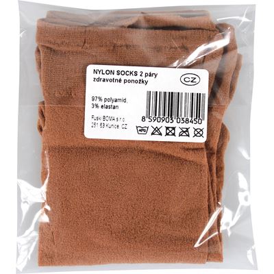 Women's nylon socks NYLON socks 20 DEN OPAL (tanned) 2 pairs packed only in a bag