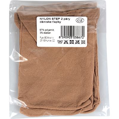 Women's nylon socks NYLON step 20 DEN BEIGE (skin colour) 2 pairs packed only in a bag