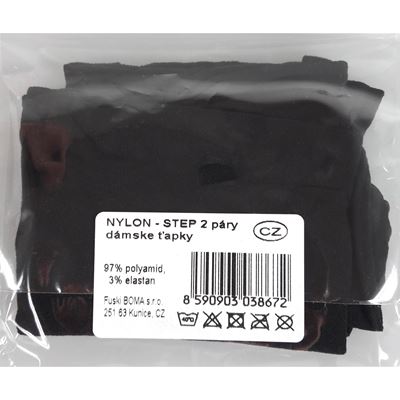 Women's nylon socks NYLON step 20 DEN NERO (black) 2 pairs packed only in a bag