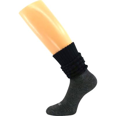 Women's winter socks NARVIK with merino and alpaca BLACK