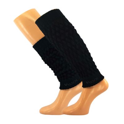 Women's winter leg warmers NARVIK with merino and alpaca BLACK