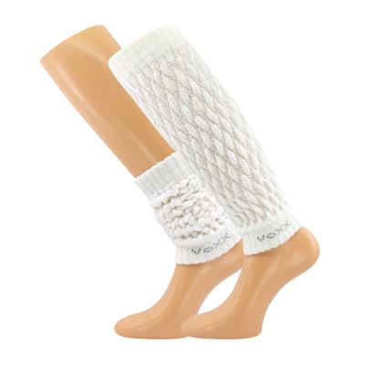 NARVIK women's winter leg warmers with merino and alpaca ECRU