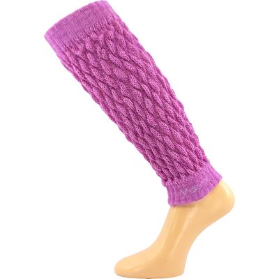 Women's winter leg warmers NARVIK with merino and alpaca PINK