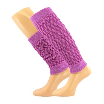 Women's winter leg warmers NARVIK with merino and alpaca PINK