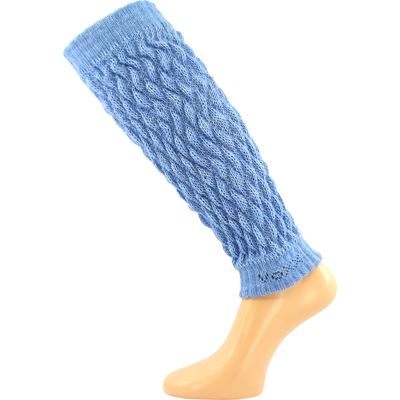 Women's winter leg warmers NARVIK with merino and alpaca LIGHT BLUE