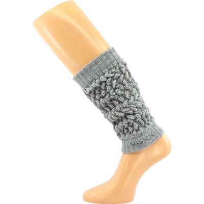 NARVIK women's winter leg warmers with merino and alpaca LIGHT GREY