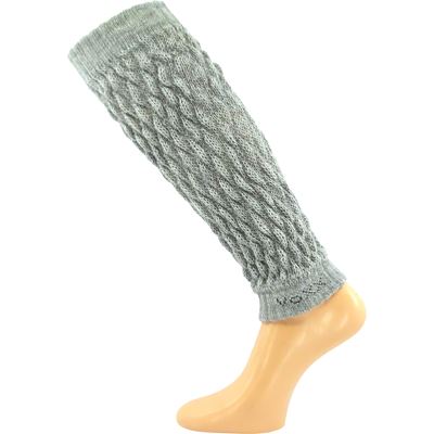 NARVIK women's winter leg warmers with merino and alpaca LIGHT GREY