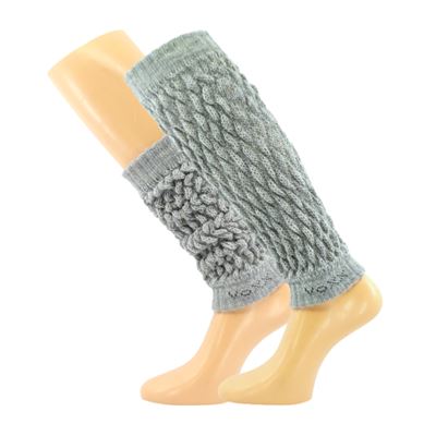 NARVIK women's winter leg warmers with merino and alpaca LIGHT GREY