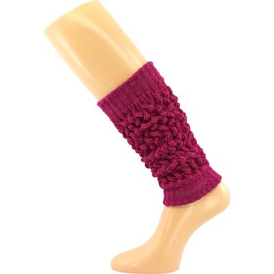 NARVIK women's winter leg warmers with merino and alpaca DARK PINK