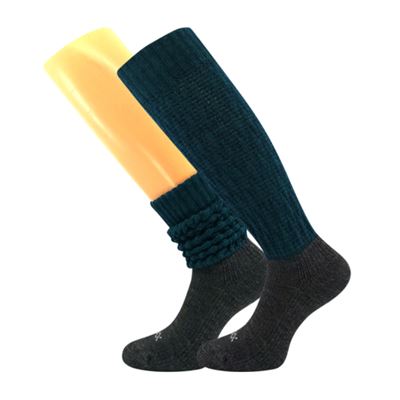 Women's winter socks NARVIK with merino and alpaca PETROLEUM
