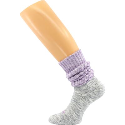 Women's winter socks NARVIK with merino and alpaca LIGHT PURPLE