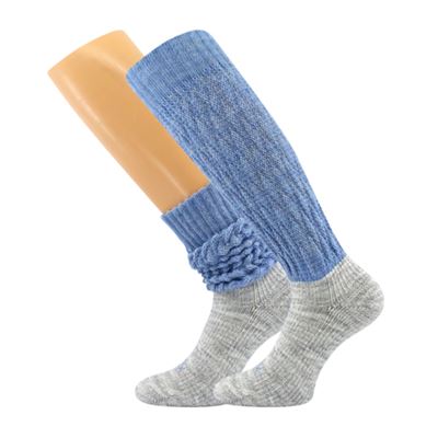 Women's winter socks NARVIK with merino and alpaca LIGHT BLUE
