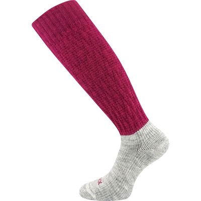 Women's winter socks NARVIK with merino and alpaca DARK PINK