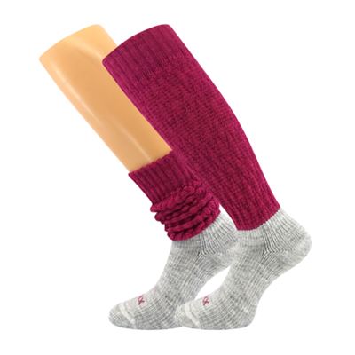 Women's winter socks NARVIK with merino and alpaca DARK PINK