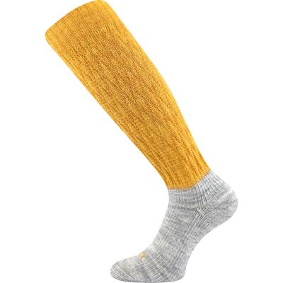 Women's winter socks NARVIK with merino and alpaca DARK YELLOW