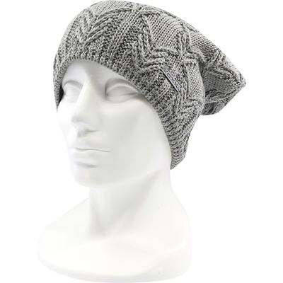 NAVARA women's knitted cotton hat, GREY