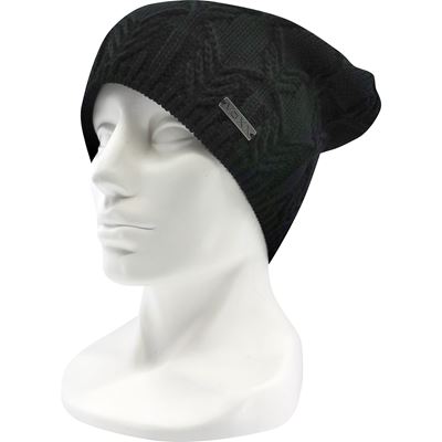 NAVARA women's knitted cotton hat, BLACK