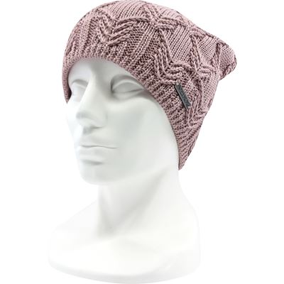 NAVARA women's knitted cotton hat, DARK PINK