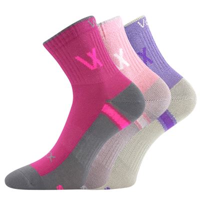 Children's cotton sports socks NEOIK mix GIRLS (3 pairs)