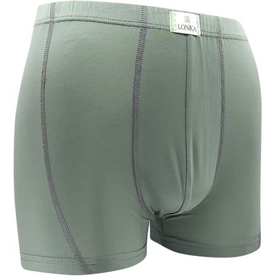 NORBERT men's bamboo boxer shorts, olive green