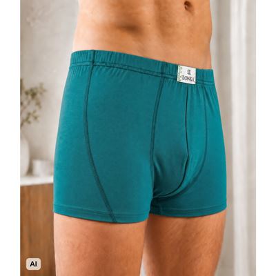 Men's bamboo boxer shorts NORBERT azure
