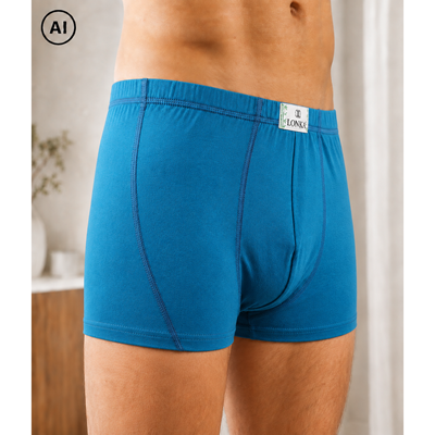 Men's bamboo boxer shorts NORBERT petrol blue