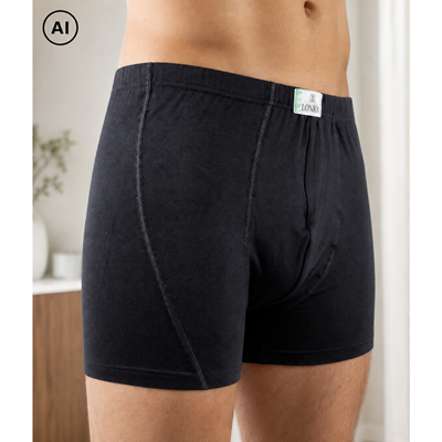 NORBERT men's bamboo boxer shorts, dark grey