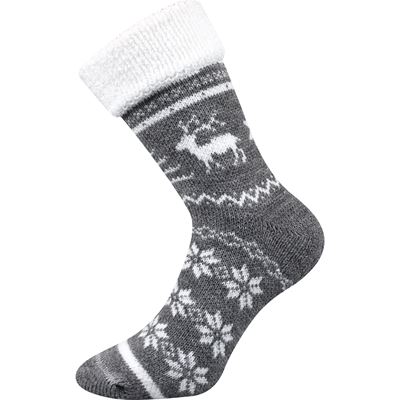 NORWAY thick winter wool socks, GREY
