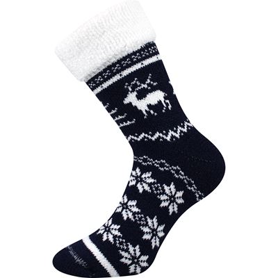 NORWAY thick winter wool socks, DARK BLUE