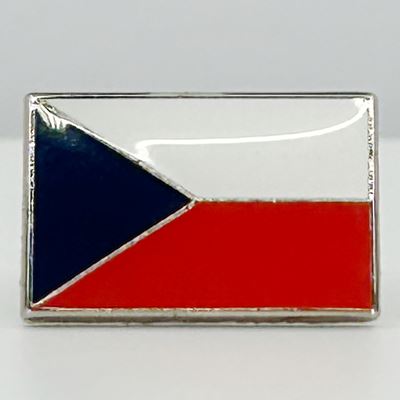 Metal badge with the flag of the Czech Republic
