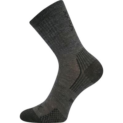 Children's thin merino socks OPTIMALIK with silver ions DARK GREY