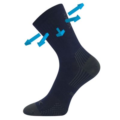 Children's thin merino socks OPTIMALIK with silver ions DARK BLUE