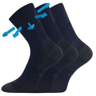 Children's thin merino socks OPTIMALIK with silver ions DARK BLUE