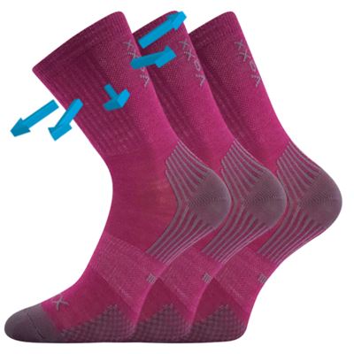 Children's thin merino socks OPTIMALIK with silver ions FUXIA VoXX 126567 2