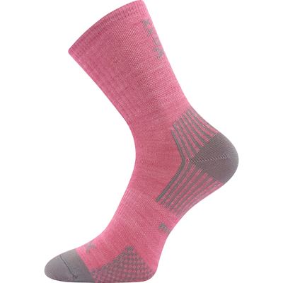 Children's thin merino socks OPTIMALIK with silver ions PINK